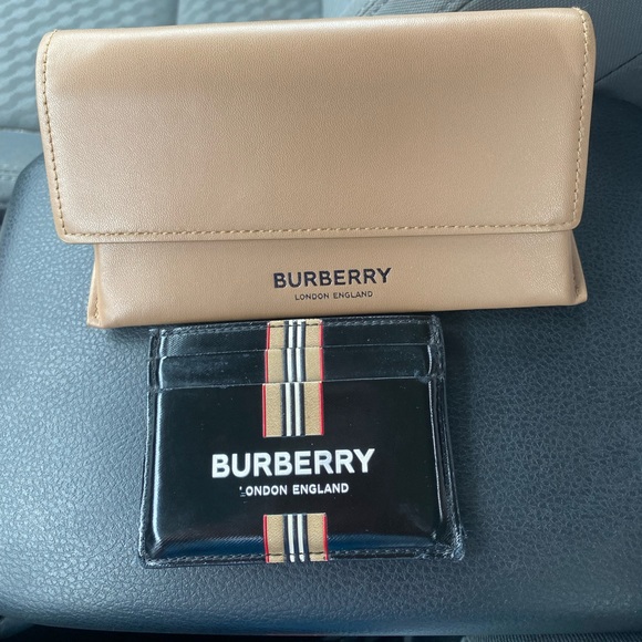 Burberry leather sunglasses case / ID wallet black leather - Picture 1 of 3
